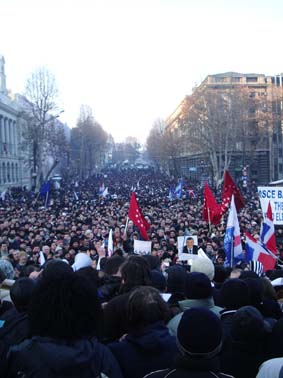 Marching toward Freedom Square