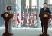 President Mikheil Saakashvili with Condoleezza Rice
