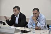 David Bakradze and rector of Ilia University professor Gigi Tevzadze