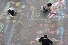 Children participate in drawing competitions held by IDP Women’s Association ‘Consent’ to mark the International Day of Peace