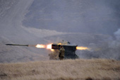 The rocket launcher in action