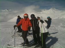 Guenther Baechler, Swiss Ambassador to Georgia, poses with colleagues in Gudauri