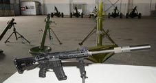 Weapons products on display at the Delta factory