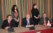 A memorandum on the project, “Social Housing in a Supportive Environment in Tbilisi, Batumi, Rustavi and Bolnisi” is signed by representatives of the Georgian government, municipalities, and the Swiss Agency for Development and Cooperation