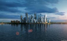 A photo rendering of the proposed planned city, Lazika