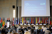 President Mikheil Saakashvili speaks at the OSCE Parliamentary Assembly Economic Conference in Batumi