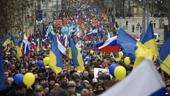 Protesters gathered in Moscow on Saturday to object to the Crimea intervention - the biggest anti-Putin rally for two years