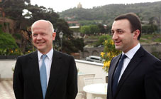 British Foreign Secretary William Hague meets Georgian Prime Minister Irakli Gharibashvili
