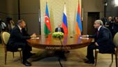 Presidents of Russia, Armenia and Azerbaijan met in Sochi for to discuss the current strained developments in mountainous Karabakh