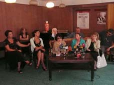 Keti Dolidze (seated left centre) with theatrical supporters